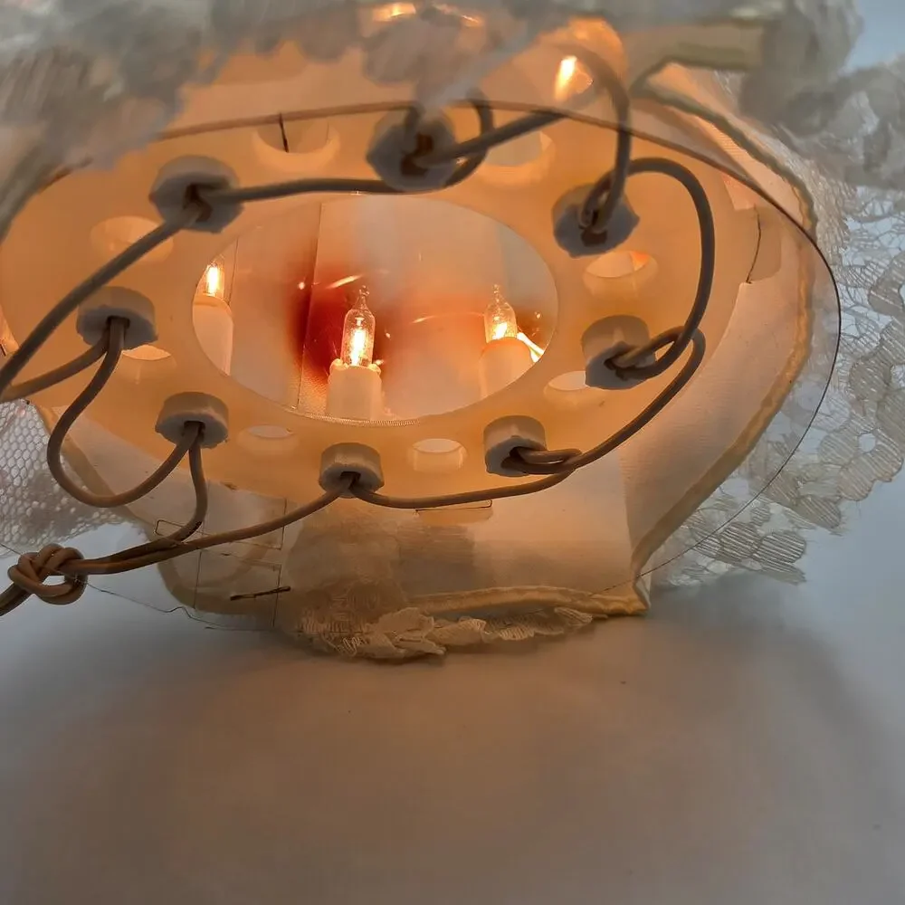 Vintage 70's Porcelain Angel Lighted‎ Tree Topper 10